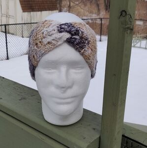 Crochet Headband 100% Cotton Yarn Basket Pattern